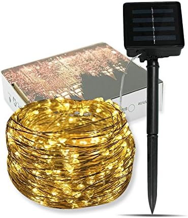 Boens 10M 33ft Solar String Lights, Waterproof 100LEDs Outdoor Fairy Light For Garden Holiday Decoration Party Wedding