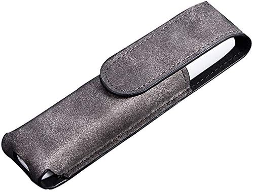 Cover Case for IQOS3.0Multi Case Cover Electronic Cigarette Frosted Leather Protective Cover Skin for iqos 3.0multi with Mental Key Chain Hook Clasp (Frosted-Gray)