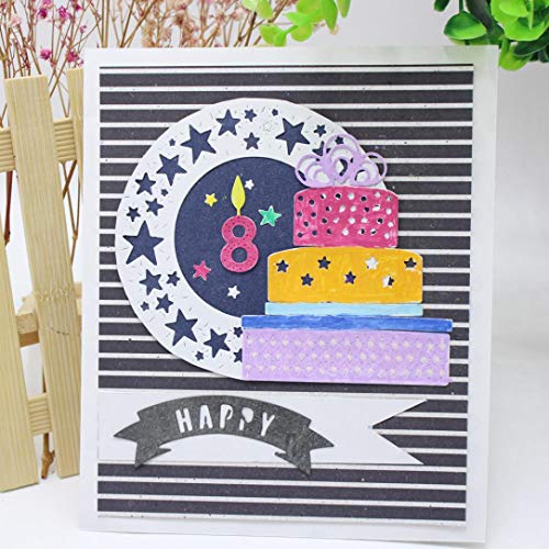 Cutting Dies Christmas, Number Birthday Candle Metal Cutting Dies Card Making Scrapbooking Stencils Album Paper Card Craft Embossing DIY Decorative Background