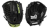 Mizuno GPL1200F1 Prospect Fastpitch Series Left Handed Throw Youth Softball Mitt, Black, 12.00-Inch