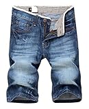 Easy Mens Fashion Denim Shorts Casual Jeans Summer Half Pant Beach