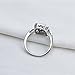 Newshe Vintage Rings for Women Gemstone Ring 925 Sterling Silver Blue Sapphire Princess Cz Size 6