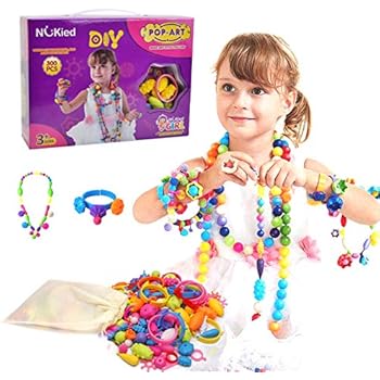 Happytime Snap Pop Beads Girls Toy 300 Pieces Diy Jewelry Kit Fashion Fun For Necklace Ring Bracelet Art Crafts Toys For 3 4 5 6 7 8 Year Old