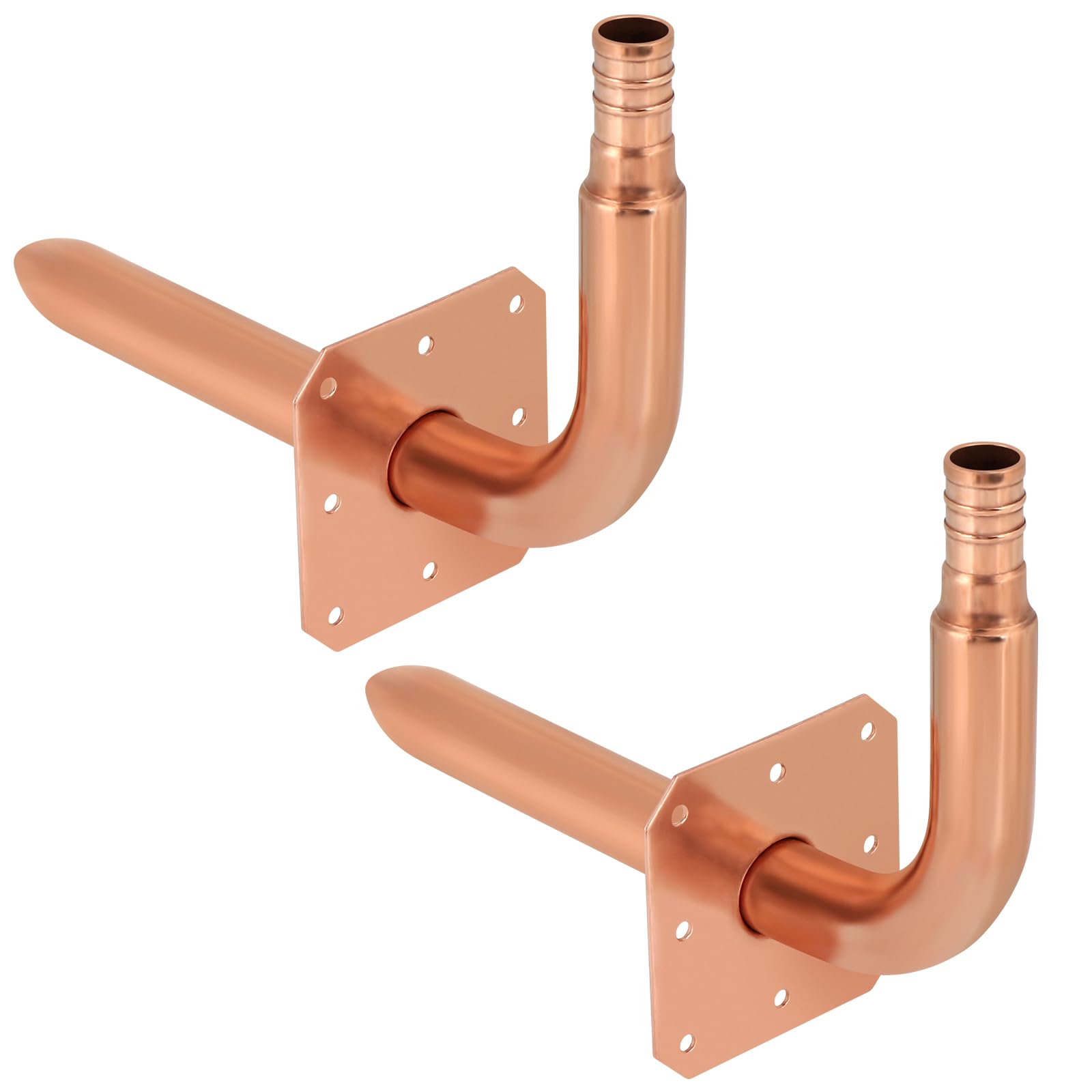 Photo 1 of (Znkiok 2 Pack) 1/2 Inch Pex Fittings,Copper Stub Out Elbow With Wall Flange 1/2" x 6"?For Pex B and C Plumbing Systems,UPC,NSF/ANSI 61 Certified.