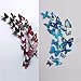 Raylinedo 12 Pcs 3D Butterfly Wall Stickers Art Decor Decals (Purple)