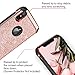 BENTOBEN iPhone Xs Max Case, Bling Glitter Slim Shockproof Two Layer Protective Shiny Girl Women Faux Leather Full Body Soft Bumper Hard PC Phone Cover for Apple iPhone Xs Max 6.5”(2018), Rose Gold