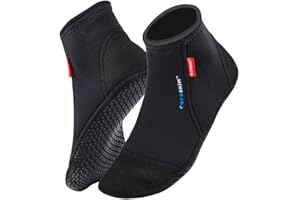 Coreskin 3mm Neoprene Diving Socks with Reinforced Toe and Heel, Anti-Skid Thermal Booties
