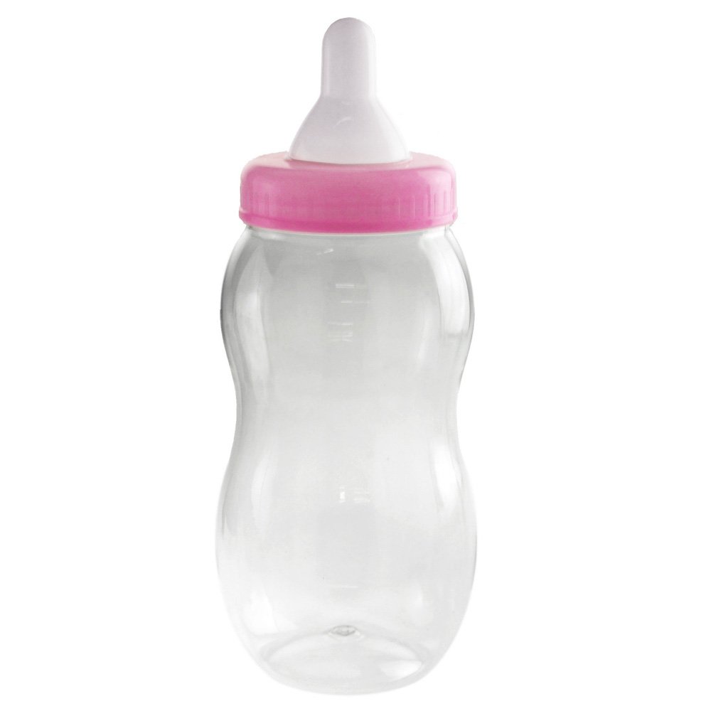Photo 1 of Homeford Jumbo Plastic Baby Milk Bottle Coin Bank, 15-Inch - Light Pink