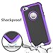 AGRIGLE Shock- Absorption/High Impact Resistant Hybrid Dual Layer Armor Defender Full Body Protective Cover Case Compatible with iPhone 5/5S/SE(2016) (Purple)