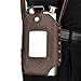 GENNISSY 35OZ Stainless Steel Hip Flask - Large Capacity Leather Sheath with Belt