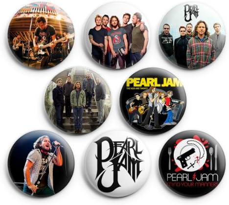 Pearl Jam Pinback Buttons Badge 1.25" (Set of 8) NEW
