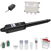 TOPENS A8 Automatic Heavy Duty Swing Gate Opener with 2PCS Remote for Single Swing Gate Up to 850lbs or 18 Feet Gate Operator