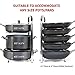 Heavy Duty Kitchen Pot Rack Organizer For Cabinet - Height Adjustable 5-Tier Cast Iron Skillet Cookware Rack - Stainless Steel Pots And Pan Storage Rack Organizer For Cabinet Countertop - 16.5