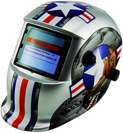 Li Battery+Solar Auto darkening welding helmet/face mask/Electric welder mask/cap for the welding machine (EF9040G, 7)