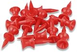 Zivisk Red Golf Tees 32MM 1-1/4 inch 100 Count Castle Style Plastic view 4