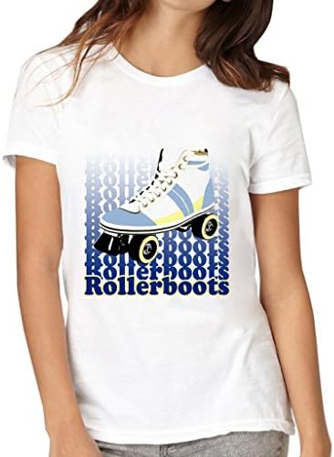 VetiVer Women's Rollerboots T Shirts XX-Large White
