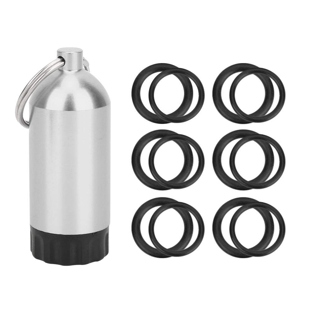 01 Diving Cylinder O Rings, Convenient Diving Cylinder Storage Bottle Fashion Compact and Portable Miniature for Most Cylinder Valves(Silver)