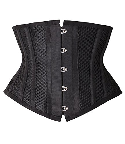 Camellias-Short-Torso-Breathable-Mesh-Steel-Boned-Waist-Training-Cincher-Waspie