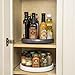 BINO 9-Inch Lazy Susan Turntable Spice Organizer, White - Plastic Rotating Lazy Susan Organizer Tray for Kitchen Pantry, Refrigerator, Freezer, Cabinet, and Countertops
