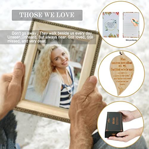 Raytian Sympathy Wind Chimes, Memorial Wind Chimes for Loss of Loved One Mother Father, Sympathy Gifts for Home Decor, 26 Inches Wind Chimes for Outside with Sympathy Card Wooden Leaf-Shaped Pendant