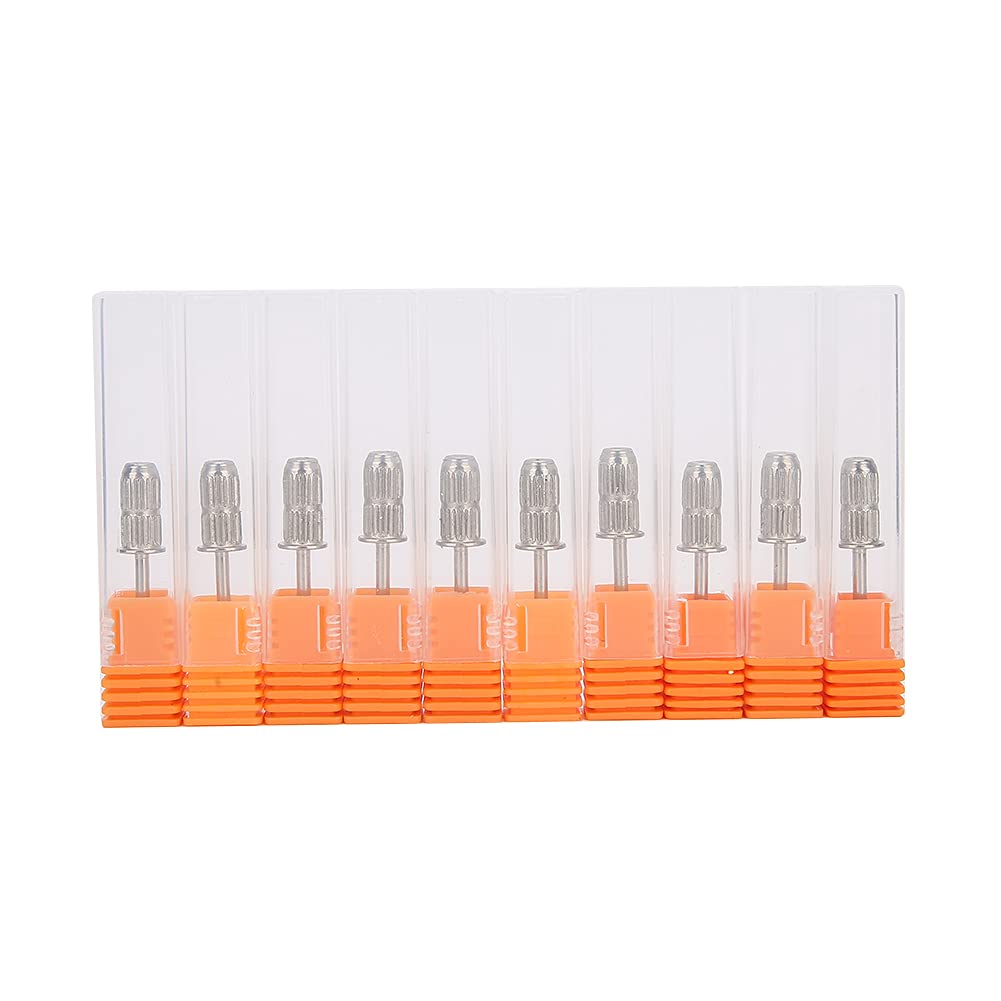 10-Piece Sanding Band Mandrel Bit 3/32", Electric Nail Files Manicure Machine Accessory(Silver Packaging with Plastic Tube)