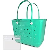 UeKeKicg Extra Large Rubber Tote Bag Beach Bag, Washable Durable Open Beach Tote Bag, Travel Totes Bag for Pool Boat Sports | Beach Bag, Washable, Durable, Open Beach, Travel Totes Bag, Pool