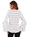 ZANZEA Womens Bell Sleeve Tops Ruffle Long Sleeve Polka Dot Blouses Round Neck Shirt