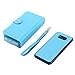 Galaxy S8 Plus Wallet Case, LONTECT Zip Purse Case PU Leather Zipper Wallet Pouch Case Bag with Magnetic Detachable Back Case Cover for Samsung Galaxy S8 Plus - Blue