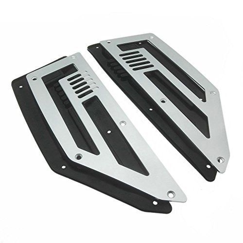 Heinmo 1 Set Front and Rear Motorcycle Foot Pegs Silver Footrest Step Motorbike Pedals Foot Pegs For Yamaha T MAX T-max 530 (Silver)