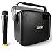 Wireless PA System with Wireless Mic Karaoke Machine, Portable Rechargeable 20W Party Speaker for Adults Kids, FM Radio/AUX-IN Mode/USB Input/TF Card/Remote Control/LED Bar,1X6.5