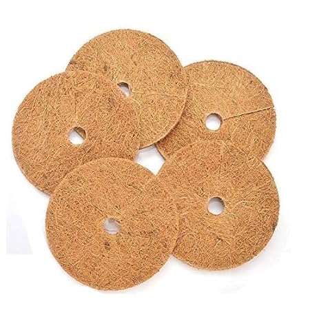 Coco Fiber Mulch MAT - 8 INCH 5 Pieces - Coir Weed MAT