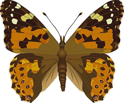 Brown Patterned Butterfly 12 Standup Edible Premium Wafer Paper Cake Toppers Decoration 12 X 55Mm