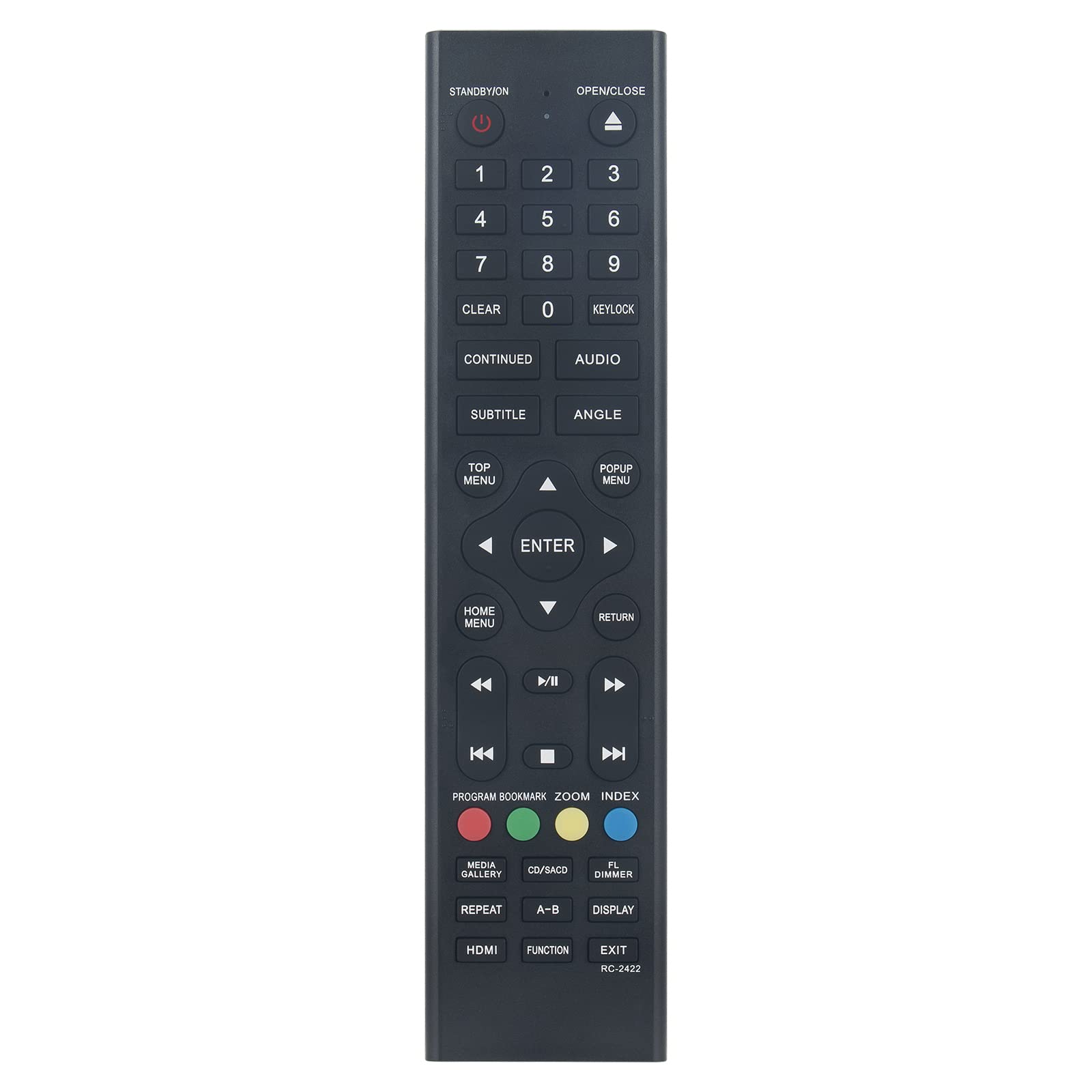 VINABTY RC-2422 Replacemet Remote Control fit for Pioneer Blue Ray DVD BD Player BDP150 BDP-160 BDP-150K BDP-150