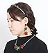 VK Accessories Christmas Earring Bow Shape Xmas Santa Gift Bow Drop Dangle Earrings for Women (Red Glitter)