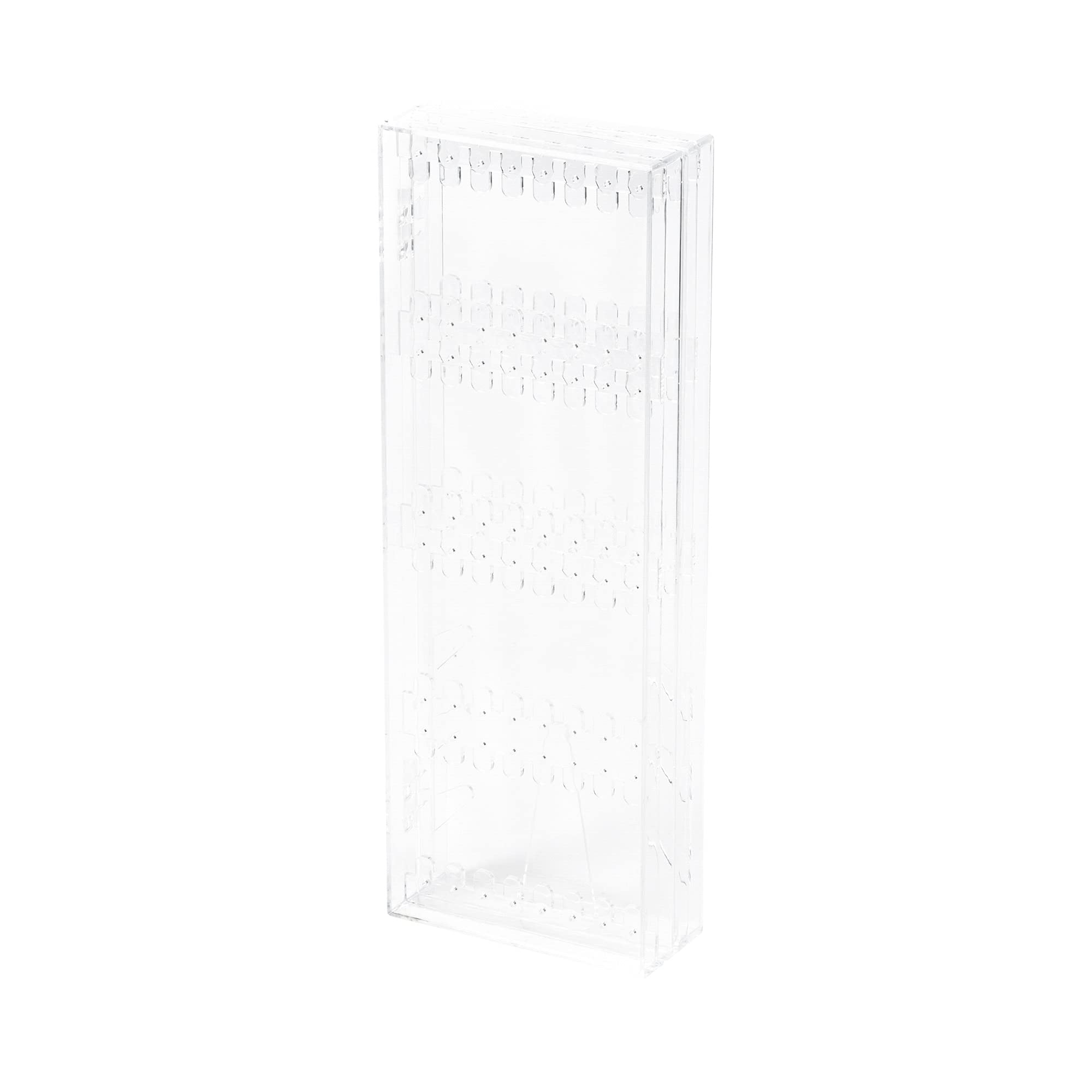 Compactor Vertical Jewellery Holder, For Earrings and Necklaces, Transparent, Polystyrene, Diameter 21.2 x 2 x H. 28.3 cm, RAN6042