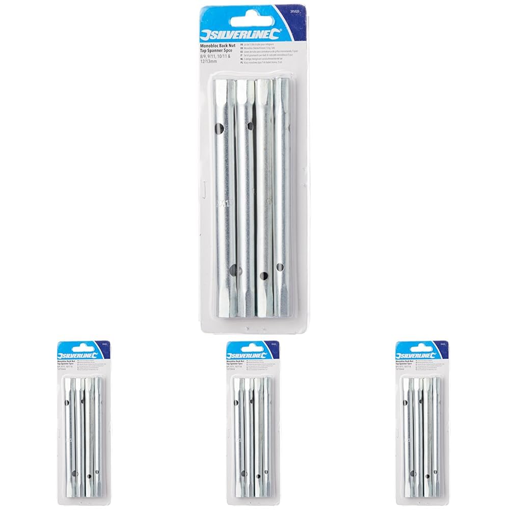 Silverline Monobloc Back Nut Tap Spanner 5pce 8/9, 9/11, 10/11 & 12/13mm (395020) Multi (Pack of 4) — image 1