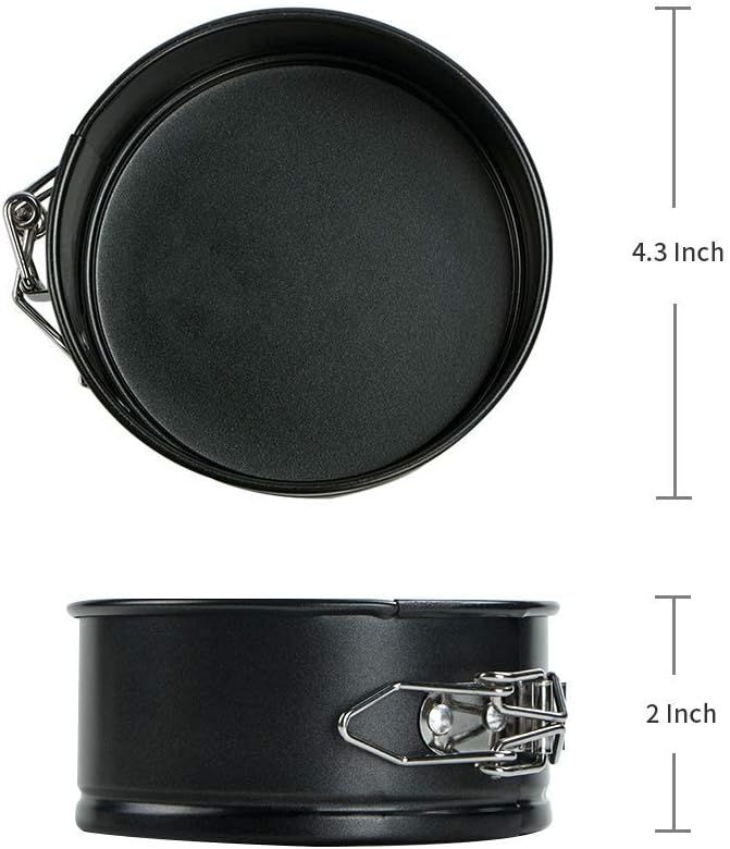 Webake Mini Springform Cake Tins Round Set of 2 Non-Stick 11 cm 4.3 Inches Baking Pan with Loose Base for Instant Pot Cheesecakes - Image 4
