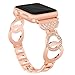 VOMA Bling Bands Compatible For Apple Watch Band 38mm 40mm Series 4/3/2/1, Stainless Steel Metal Jewelry Bracelet Bangle Wristbands For Iwatch Band 38mm 40mm(Bangle Rose 38mm 40mm)