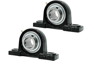 MAPLE ACE UCP204 Pillow Block Bearing 20mm Bore, 2-Bolt, Self-Aligning, R3 Triple Lip Seal, Heavy Duty