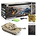 Gizmovine RC Fighting Battle Tank USA M1A2 1:28 - Remote Control Battling Tank Toys for Kids, Boys 27Mhz - Khaki
