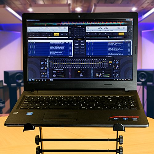 RockJam Portable DJ Laptop Stand With Adjustable Height, AntiSlip