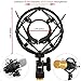 Etubby 47-53mm AT2020 Microphone Shock Mount with Metal Screw Adapter, Adjustable Anti Vibration High Isolation Metal Mic Mount Holder Clip for Diameter of 47-53mm Microphone