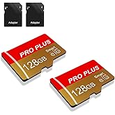 2 Pack SD Card 128GB with SD Adapter High Speed Memory Card, UHS-I C10 A1 Memory TF Card for Tablet/Mobile Phone/Camera/Car A