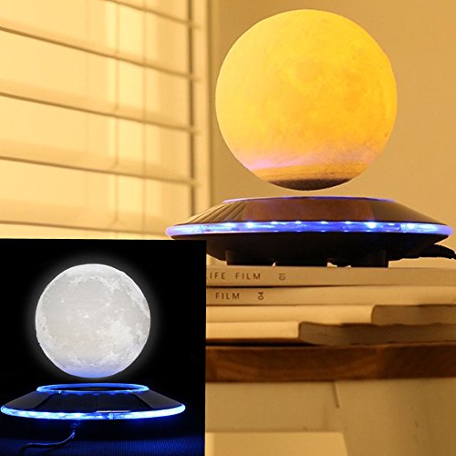 VGAzer Levitating Moon Lamp,Floating and Spinning in Air Freely3 Colors