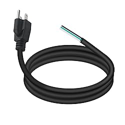 6 FT 14 AWG 3 Prong Replacement Power Cord, 15 Amp