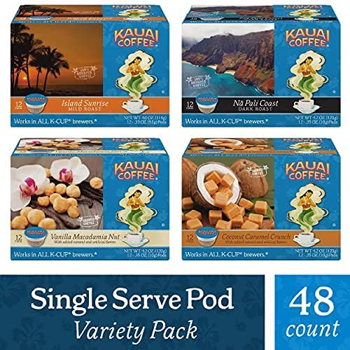 Kauai Coffee SingleServe Pods, Starter Variety Arabica Coffee from