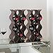 Seville Classics 12-Bottle Wooden Wavy Wine Rack, Espresso