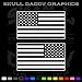 USA FLAG Jeep Stickers for Wrangler Cherokee JK TJ YJ CJ XJ PAIR x2 (White - Gloss)