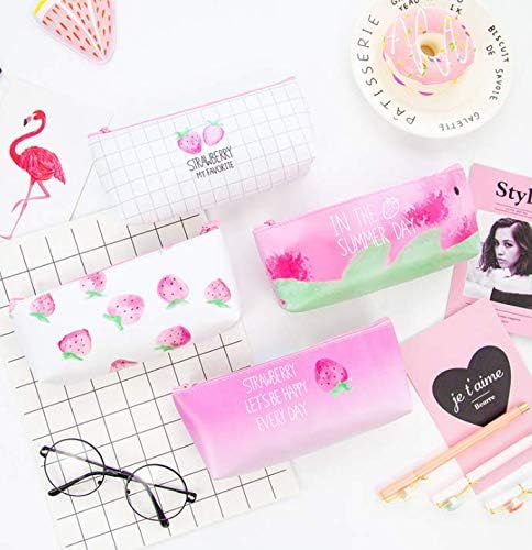 Sunei.f 4pcs Multifunctional Pen Bag Pencil Case Makeup Tool Bag Storage Pouch Purse (C)