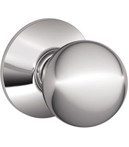 SCHLAGE F51A ORB 625 Orbit Knob Keyed Entry Lock, Bright Chrome